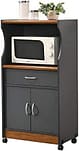 hodedah import microwave cart with one drawer,