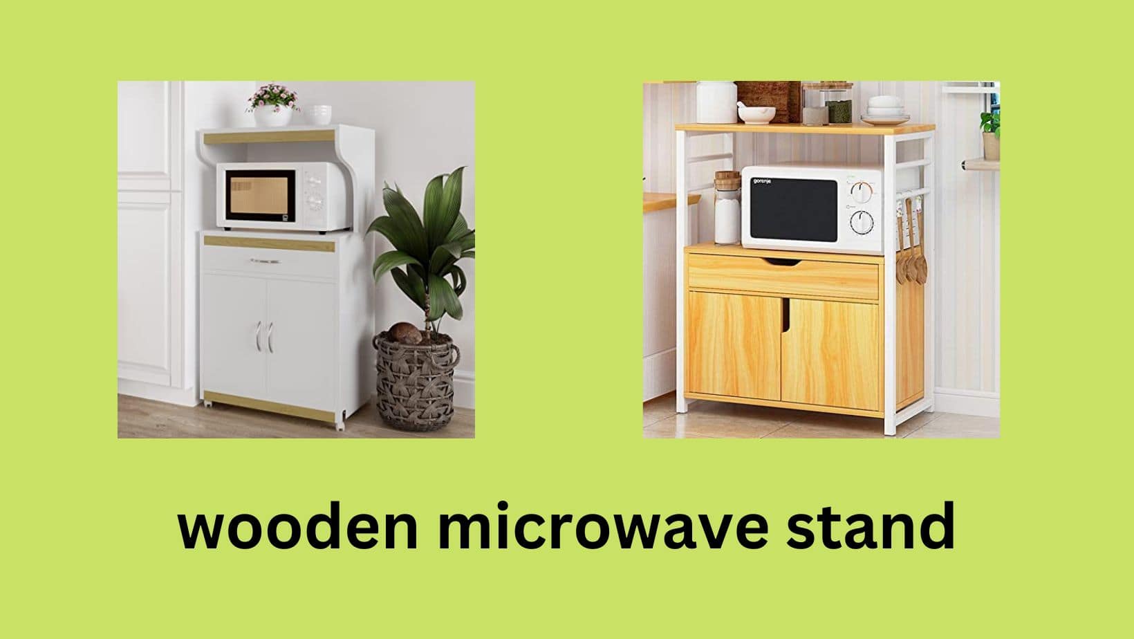 10 Best Wooden Microwave Stands (Reviews) Microwave Plaza